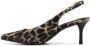 Graceland slingback pumps met panterprint bruin zwart - Thumbnail 2