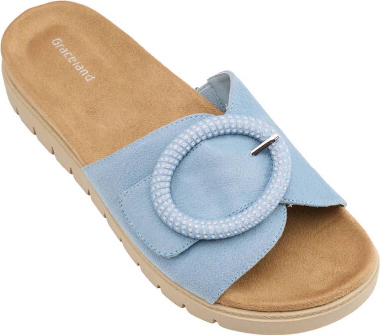 Graceland slippers blauw