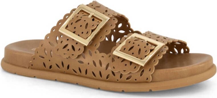 Graceland slippers cognac
