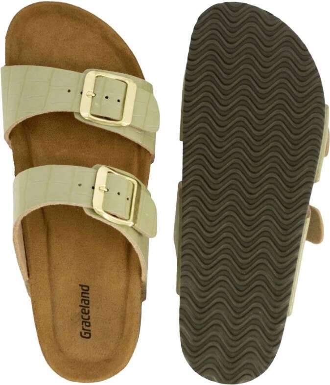 Graceland slippers groen