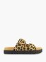 Graceland slippers met panterprint beige zwart - Thumbnail 2