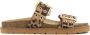 Graceland slippers met panterprint beige zwart - Thumbnail 3