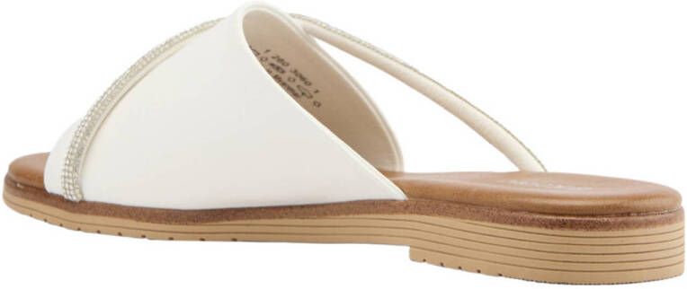 Graceland slippers met strass wit
