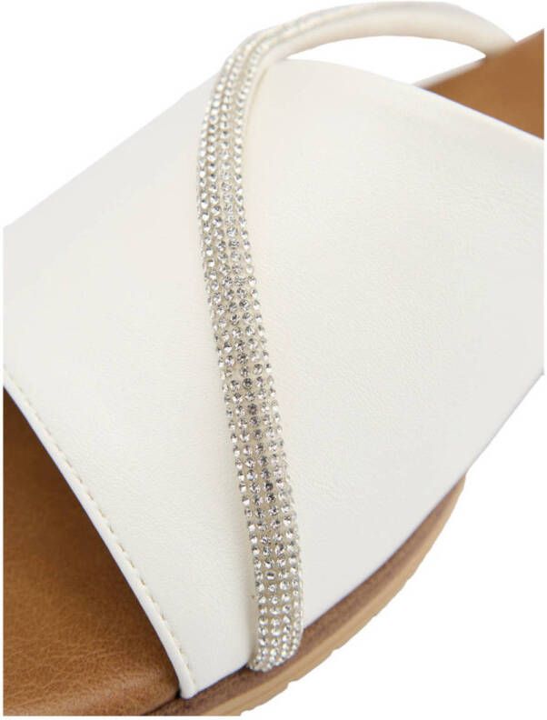 Graceland slippers met strass wit