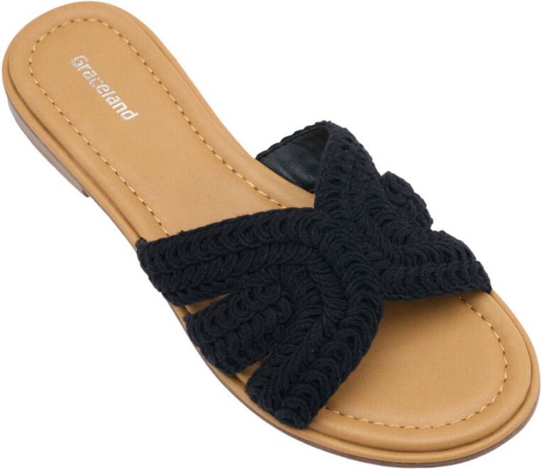 Graceland slippers zwart