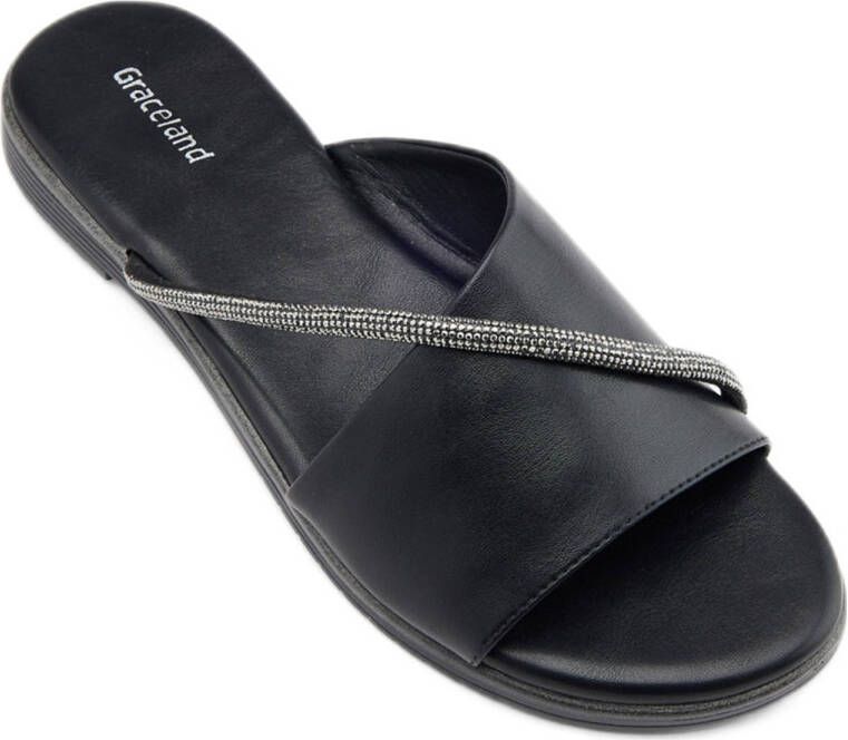 Graceland slippers zwart