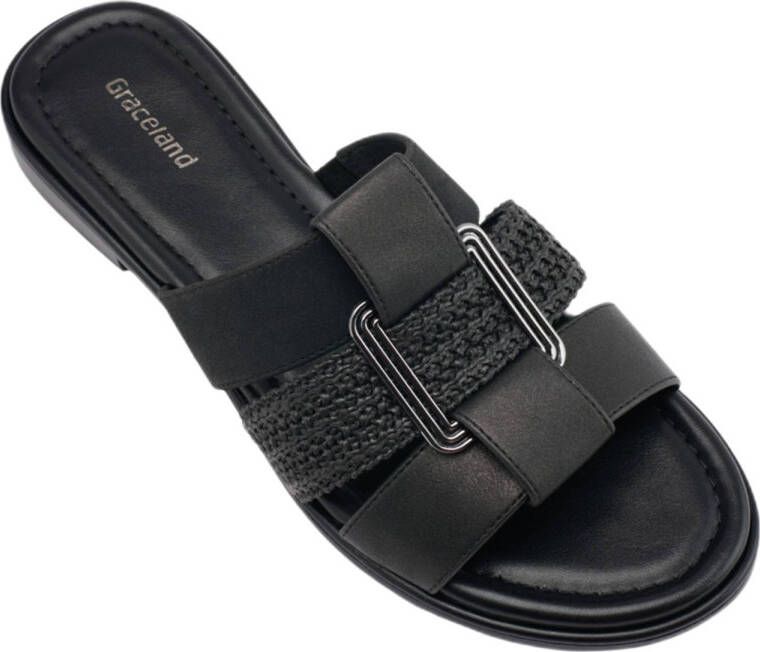 Graceland slippers zwart
