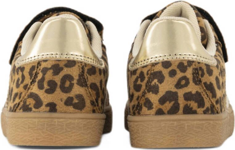 Graceland sneakers met panterprint cognac zwart