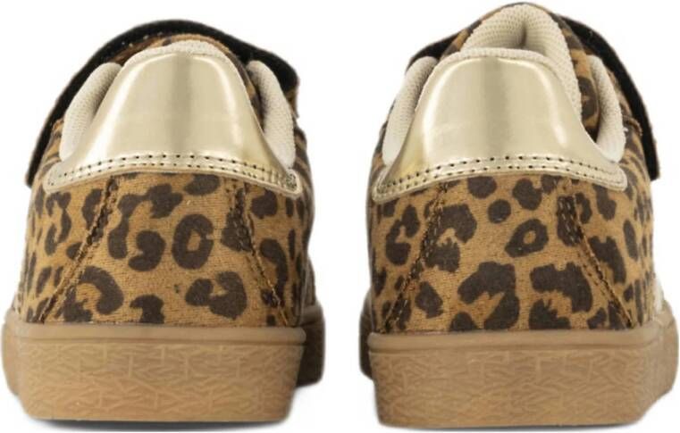Graceland sneakers met panterprint cognac zwart