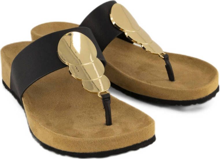 Graceland teenslippers zwart