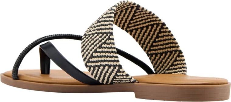 Graceland teenslippers zwart wit