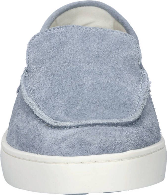 Greve suède loafers lichtblauw
