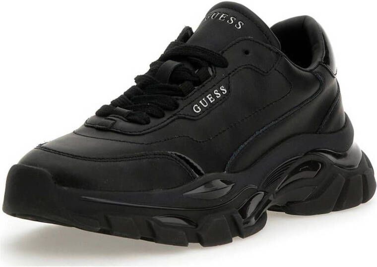 GUESS Massel leren sneakers zwart