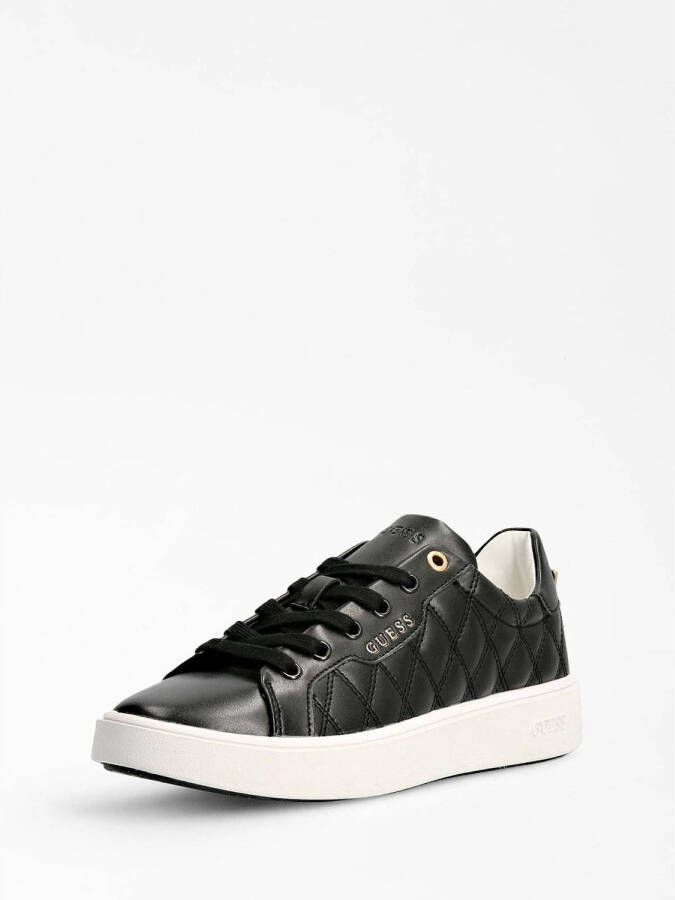 GUESS Melanie leren sneakers zwart