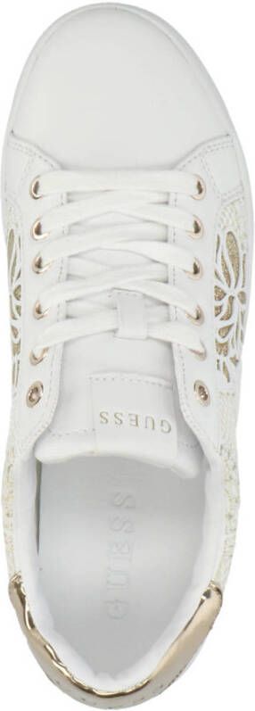 GUESS Refresh sneakers wit goud