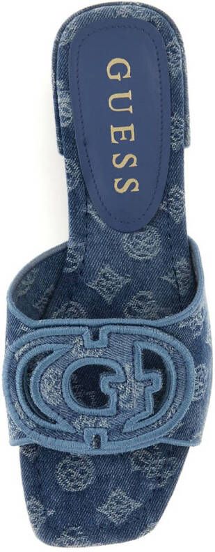 GUESS Tarishae denim slippers blauw