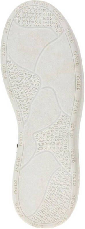 GUESS Vibo leren sneakers wit bruin