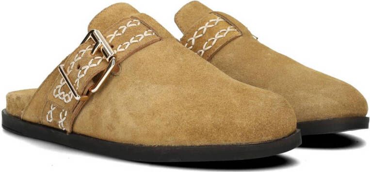 Haboob Amelie suède clogs camel