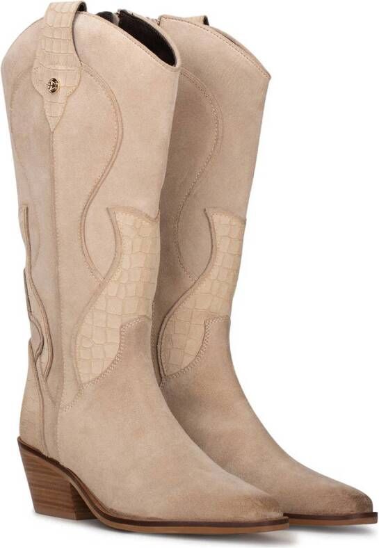 Haboob Camille suède cowboylaarzen zand