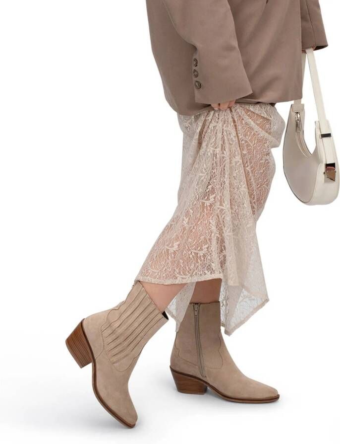 Haboob Indie suède cowboylaarzen beige