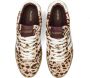 Haboob leren sneakers met panterprint beige bruin - Thumbnail 4