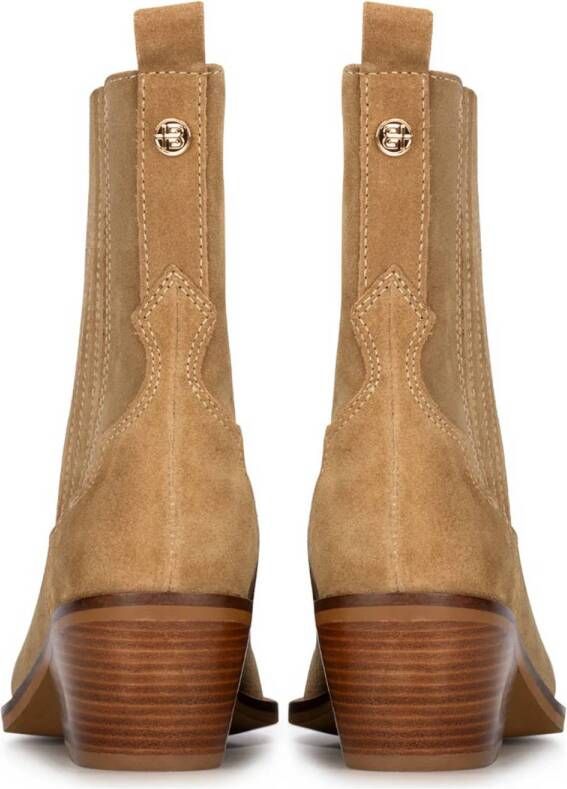Haboob suède cowboylaarzen beige