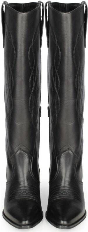 Haboob Tropezina leren cowboylaarzen zwart