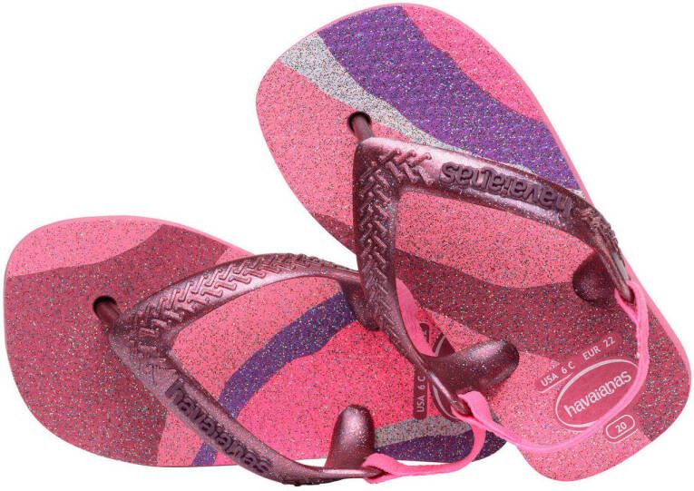 Havaianas Baby Palette Glow teenslippers roze