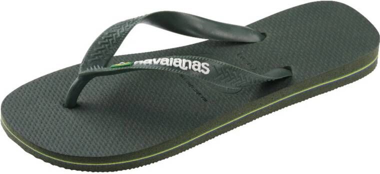 Havaianas Brasil Logo teenslippers olijfgroen