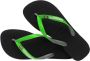 Havaianas BRASIL MIX Zwart Groen Unisex Slippers - Thumbnail 4