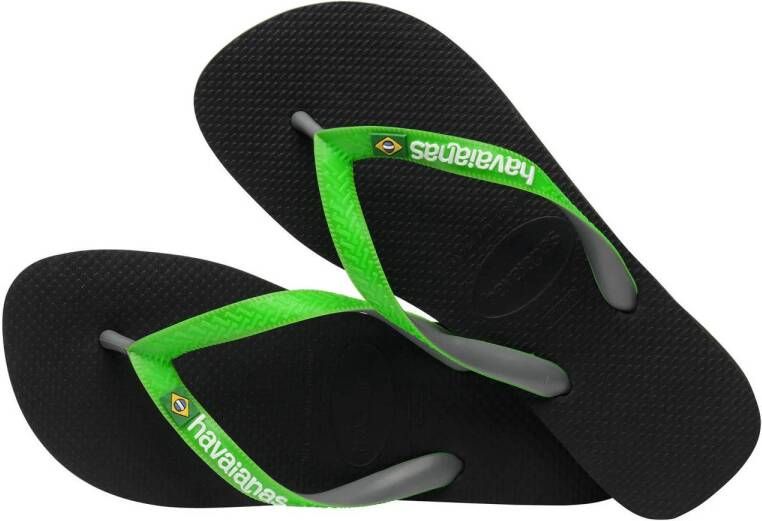 Havaianas Brasil teenslippers groen zwart