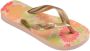 Havaianas Kids Flores teenslippers goud roze - Thumbnail 6