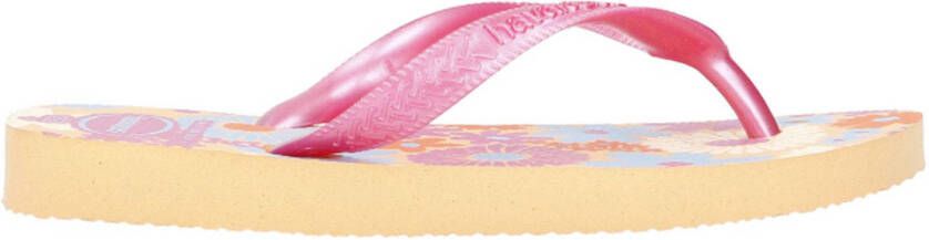 Havaianas Kids Flores teenslippers roze geel