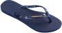 Havaianas Slim Luxury Aqua teenslippers met sierstenen donkerblauw - Thumbnail 3