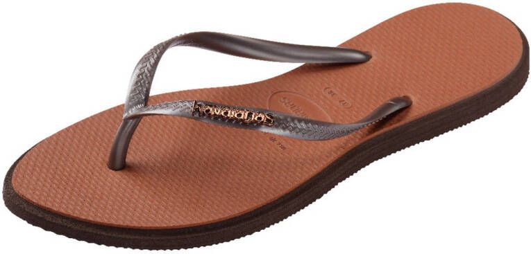 Havaianas Slim Point teenslippers donkerbruin