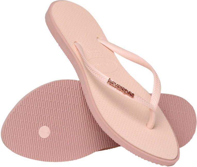 Havaianas Slim Point teenslippers lichtroze