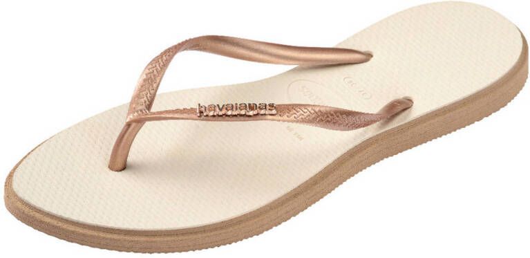 Havaianas Slim Point teenslippers roségoud