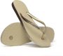 Havaianas Slim Sparkle II teenslippers met glitters zand Beige Dames Rubber 33-34 - Thumbnail 14