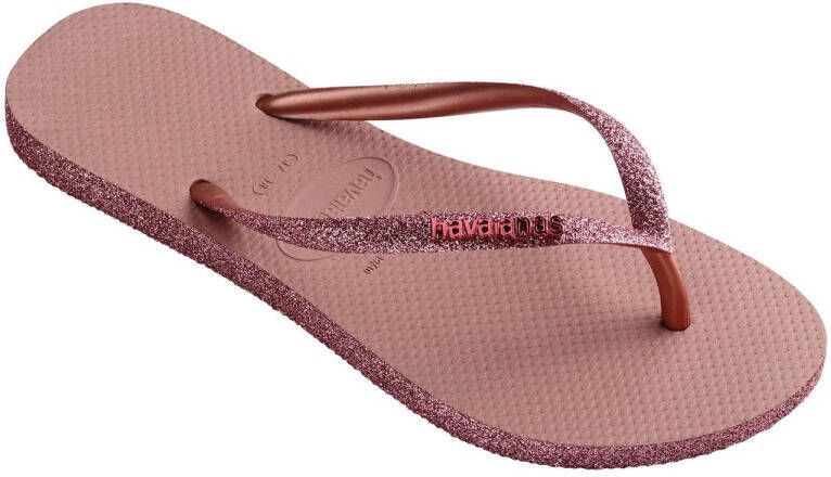 Havaianas Slim Sparkle II teenslippers roze glitter