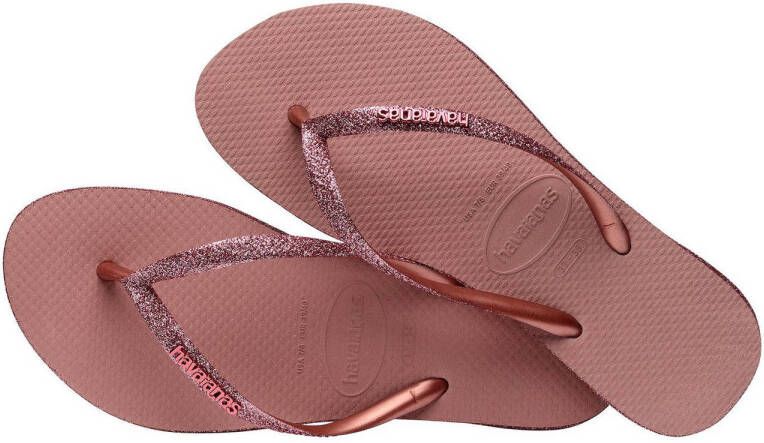 Havaianas Slim Sparkle II teenslippers roze glitter