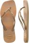 Havaianas Dames Teenslipper Hav. Styleslim Square Glitter Party Golden GOUD - Thumbnail 4