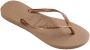 HAVAIANAS Teenslippers Dames Slim Logo Metallic Maat: 35 36 Materiaal: Rubber Kleur: Bruin - Thumbnail 6