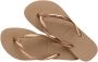 HAVAIANAS Teenslippers Dames Slim Logo Metallic Maat: 35 36 Materiaal: Rubber Kleur: Bruin - Thumbnail 7