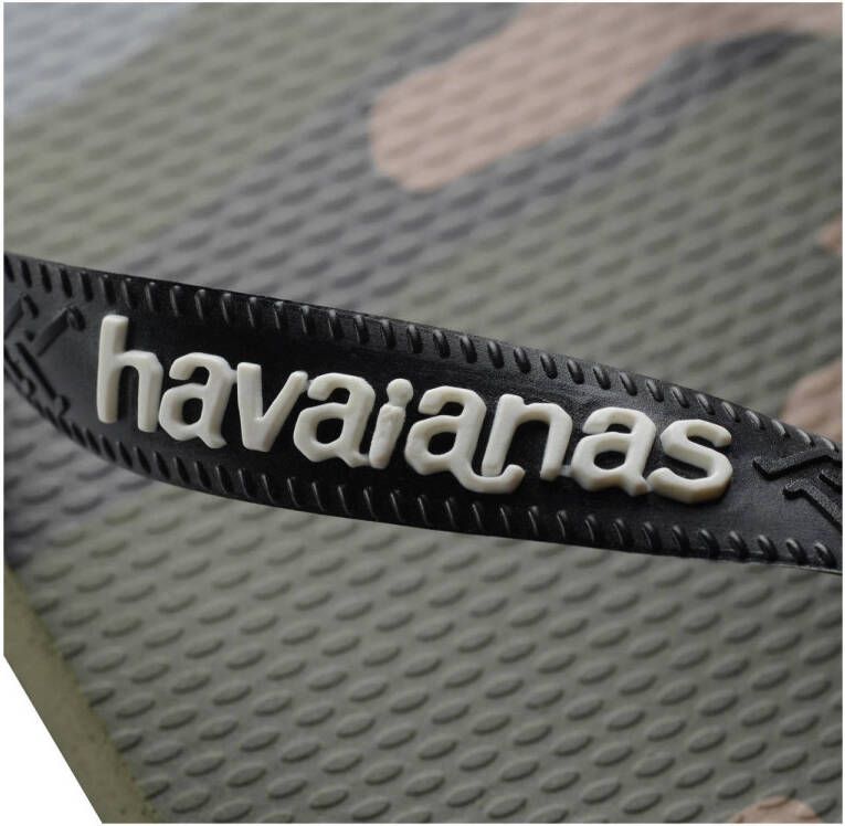 Havaianas Top Camu teenslippers zwart groen