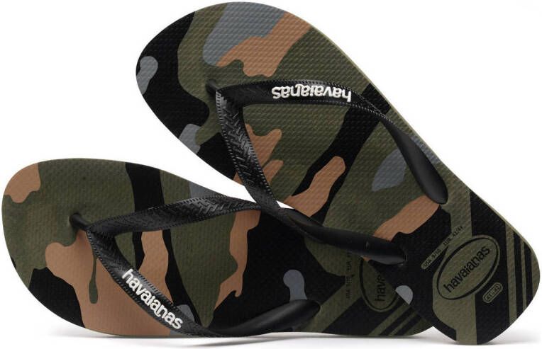 Havaianas Top Camu teenslippers zwart groen