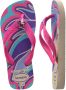 Havaianas Unicorn teenslippers roze beige Meisjes Rubber Personage 27 28 - Thumbnail 6