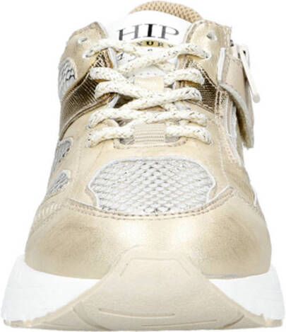 Hip chunky leren sneakers beige