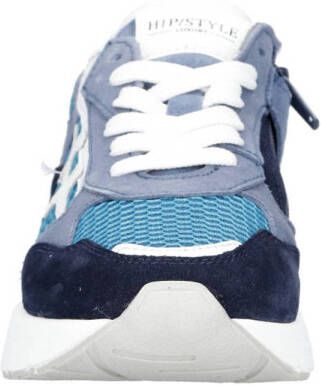 Hip chunky leren sneakers blauw
