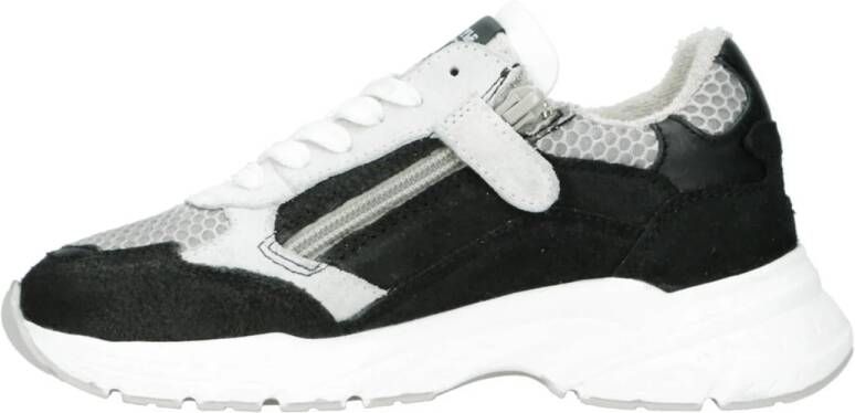 Hip chunky suède sneakers zwart wit