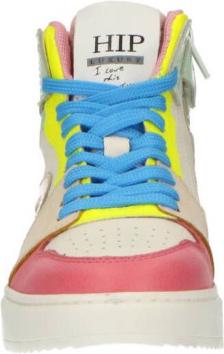 Hip H1665 leren sneakers roze multi